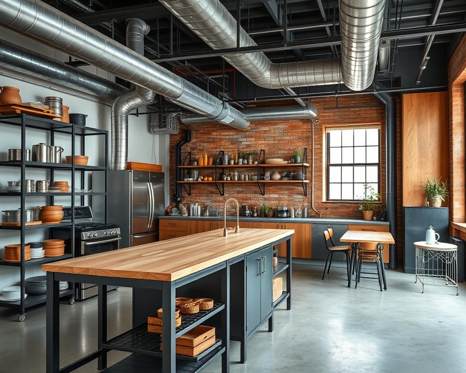 Como Combinar Metal e Madeira na Cozinha Industrial