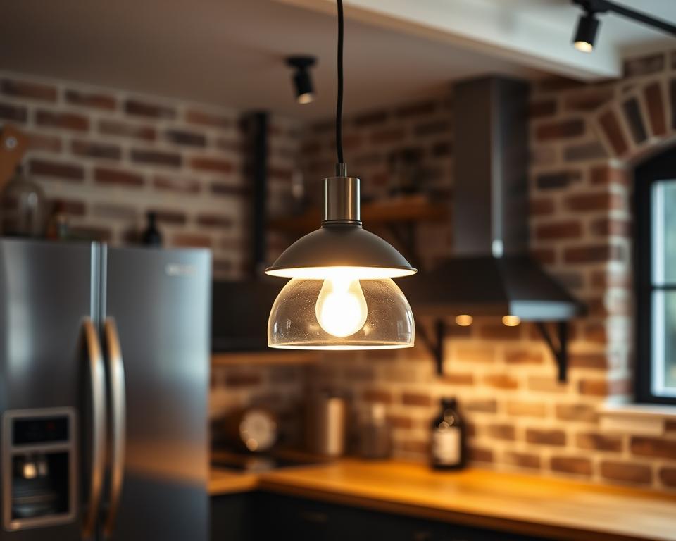 Iluminação pendente perfeita para cozinha industrial