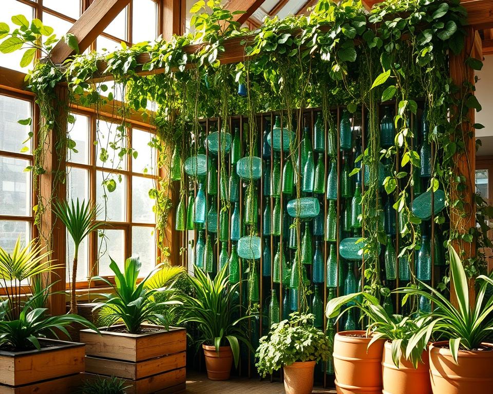 Jardim vertical indoor: instale usando garrafas PET recicladas