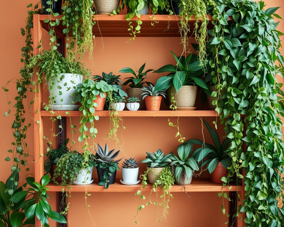 Montagem de Prateleiras com Plantas Pendentes