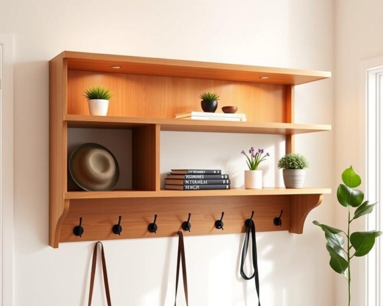 Organizador de entrada com cabides e prateleira em 2 horas