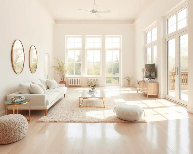 Paleta de cores claras que ampliam a iluminação natural