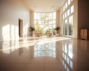 Pisos reflexivos: materiais que potencializam a luz do dia