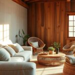 Tecidos naturais no Japandi: linho, algodão e lã em harmonia