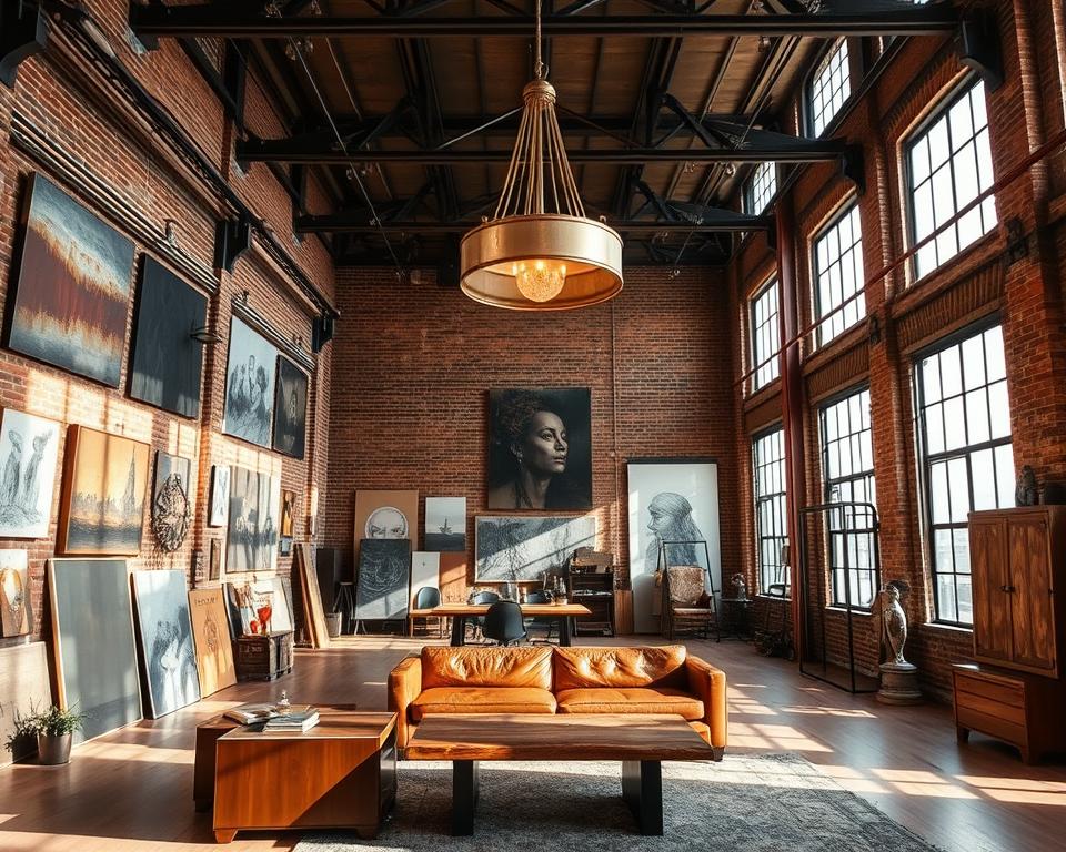 arte na decoração industrial