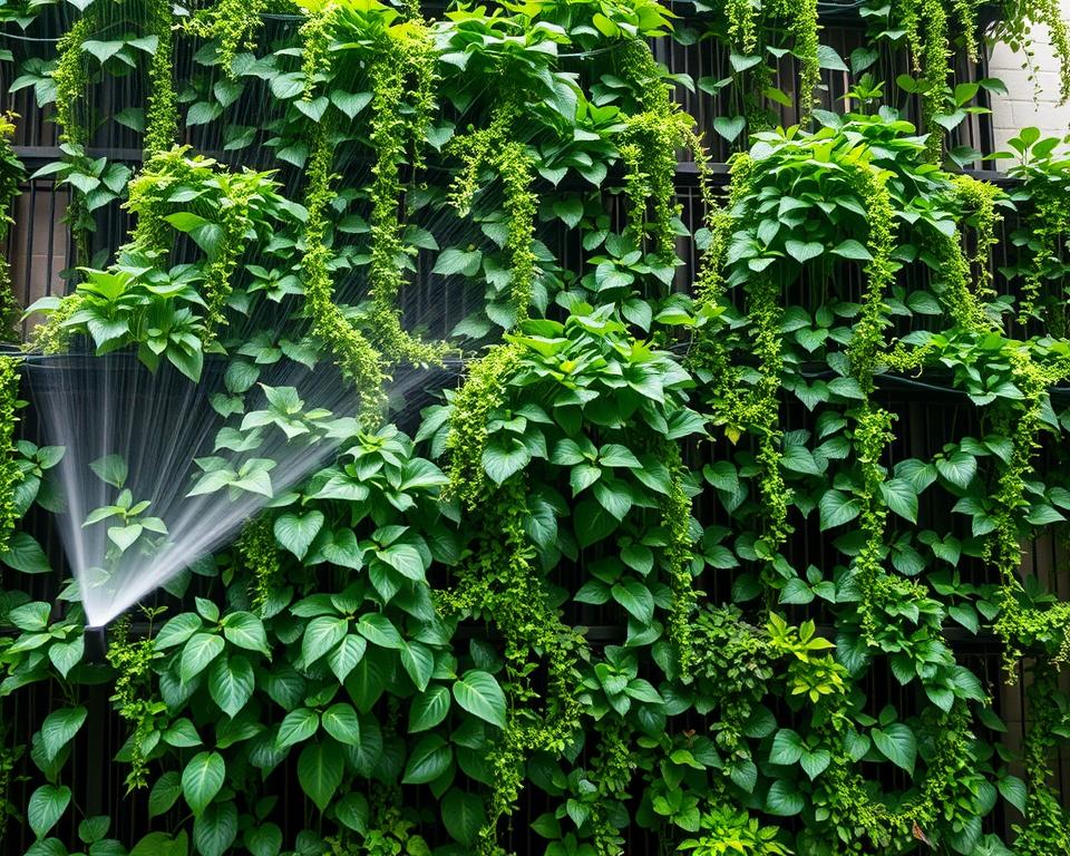 como regar um jardim vertical