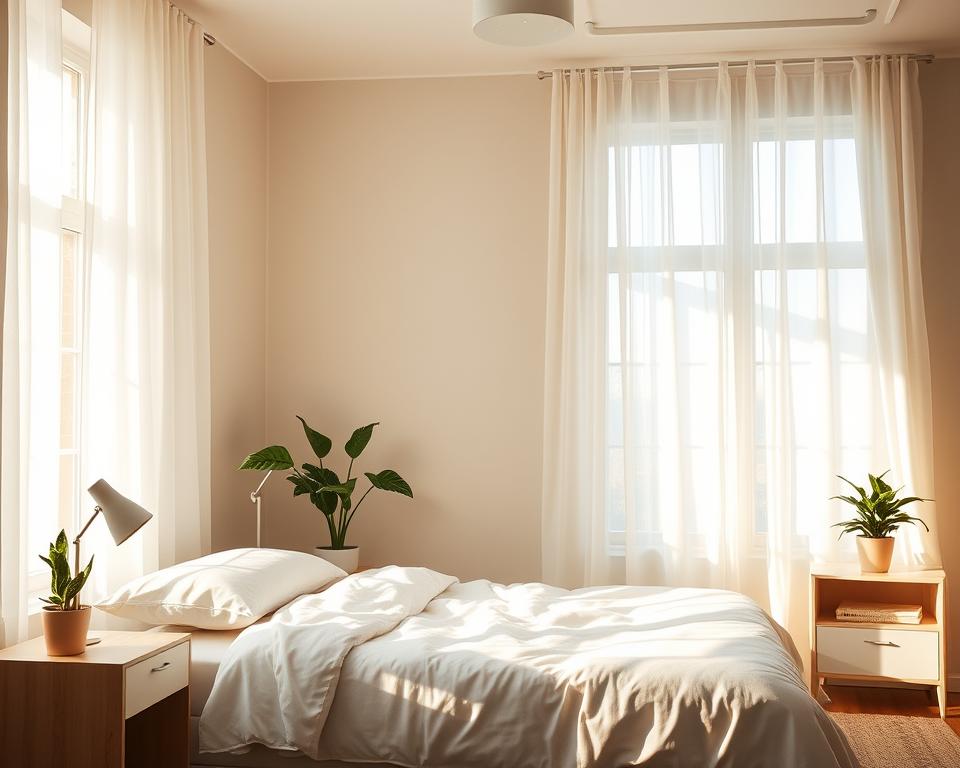 dicas de iluminação para quartos claros e saudáveis