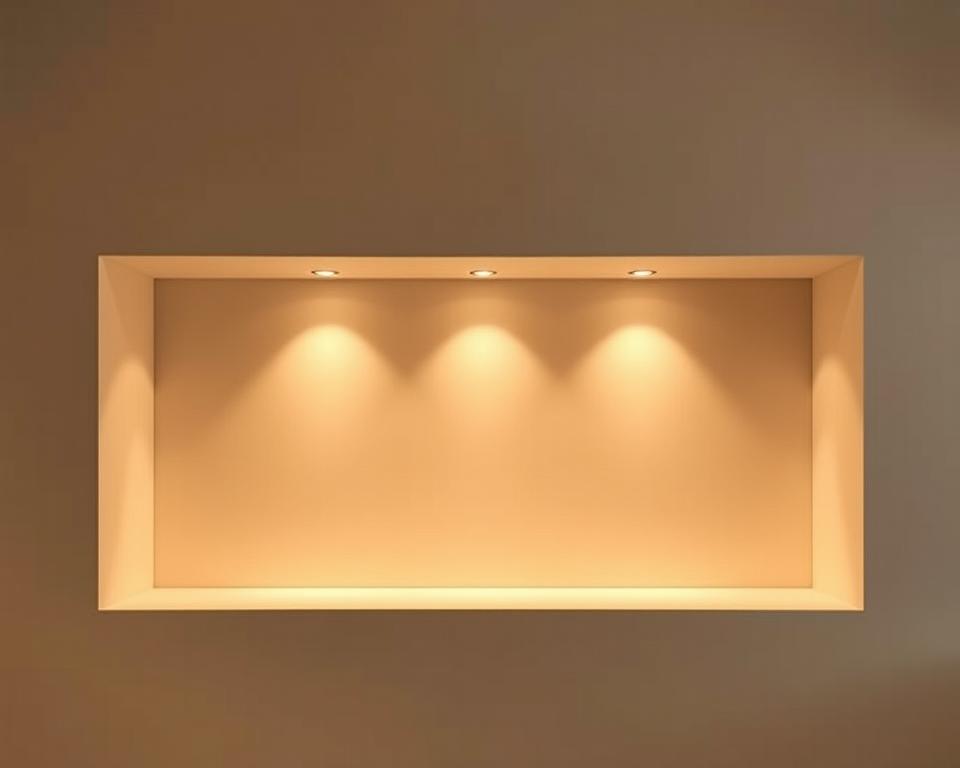 iluminação em nichos