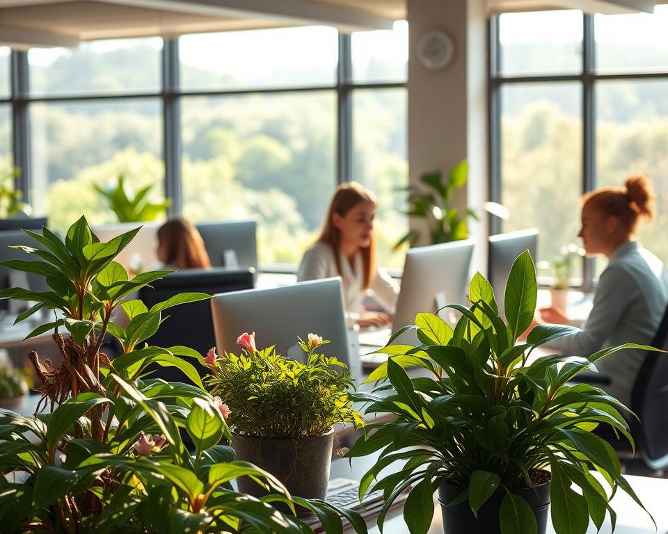 impacto positivo das plantas no trabalho
