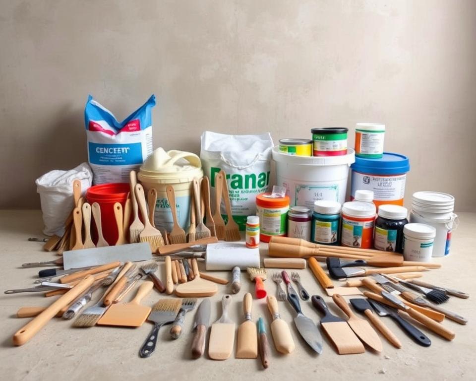 materiais para cimento queimado