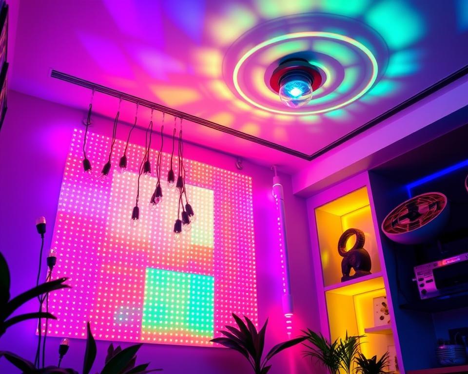 personalização das luzes LED RGB