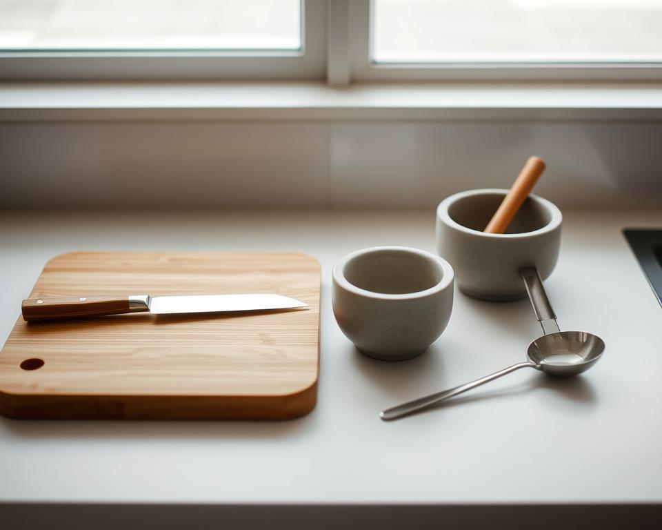 utensílios de cozinha minimalistas