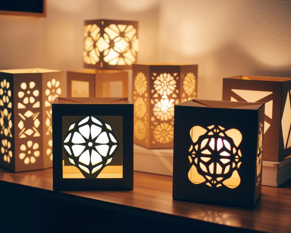Luminárias de papelão