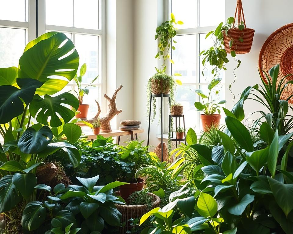 arranjos naturais com plantas