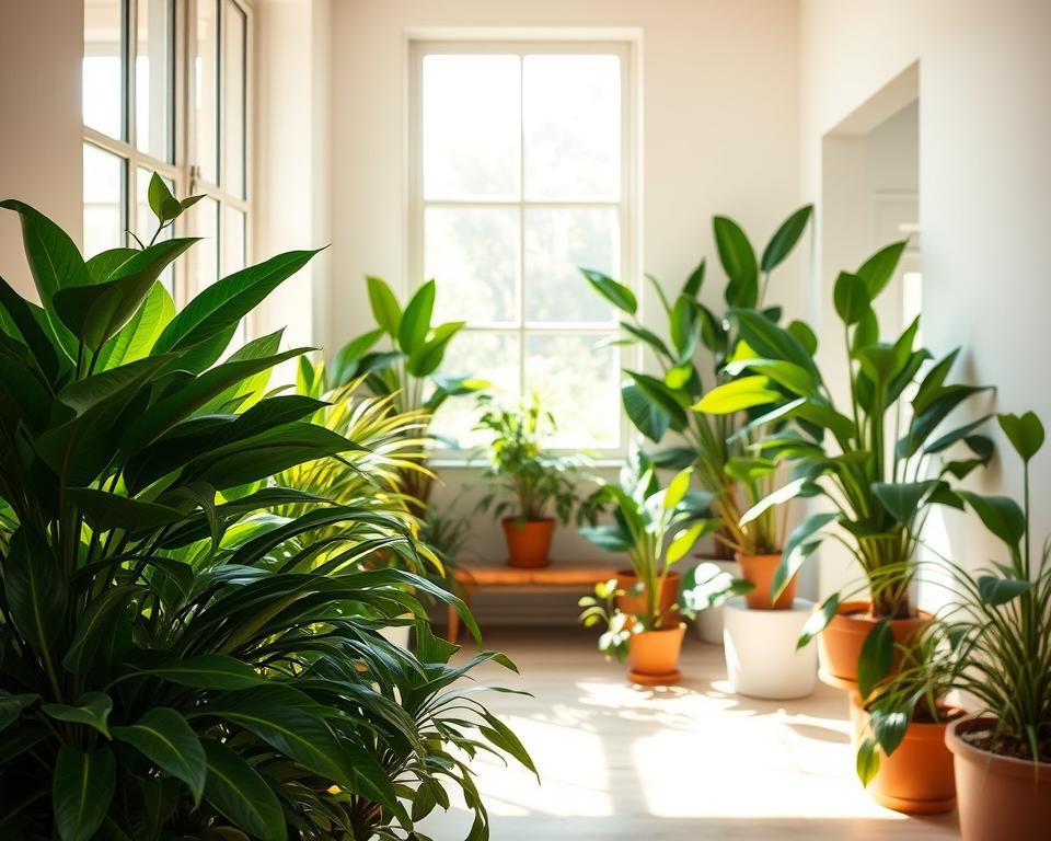 luz natural para plantas de interior