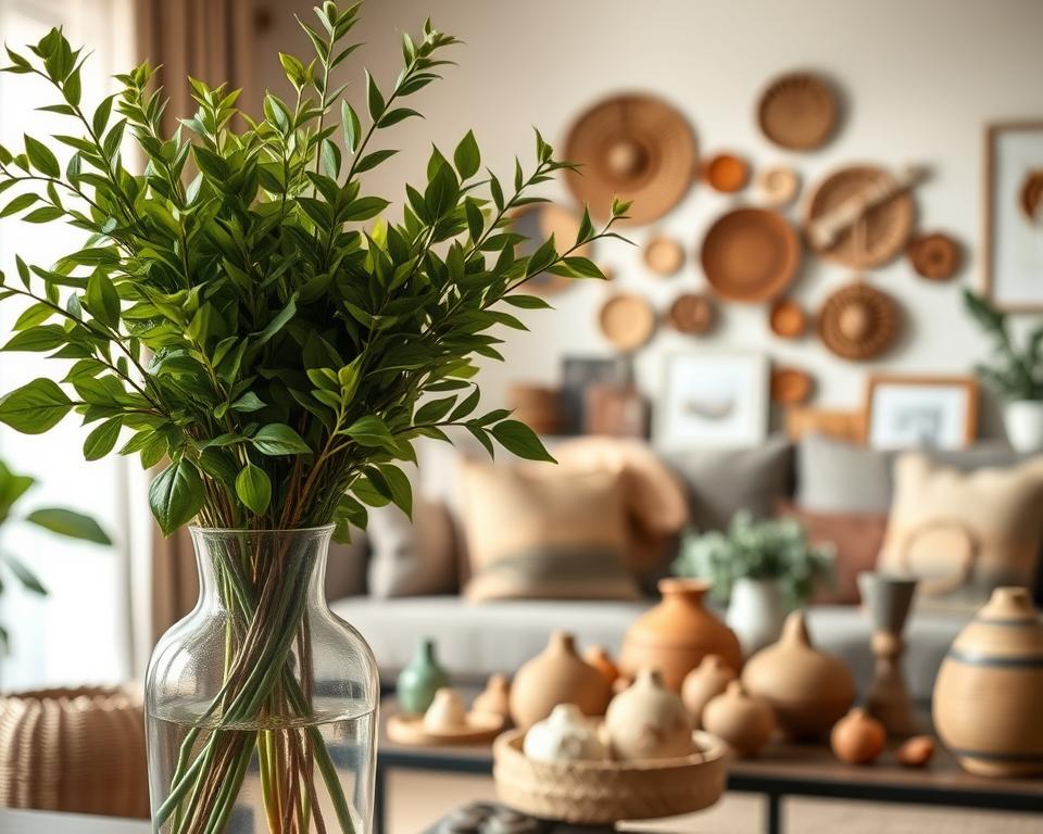 objetos de decoração sustentáveis