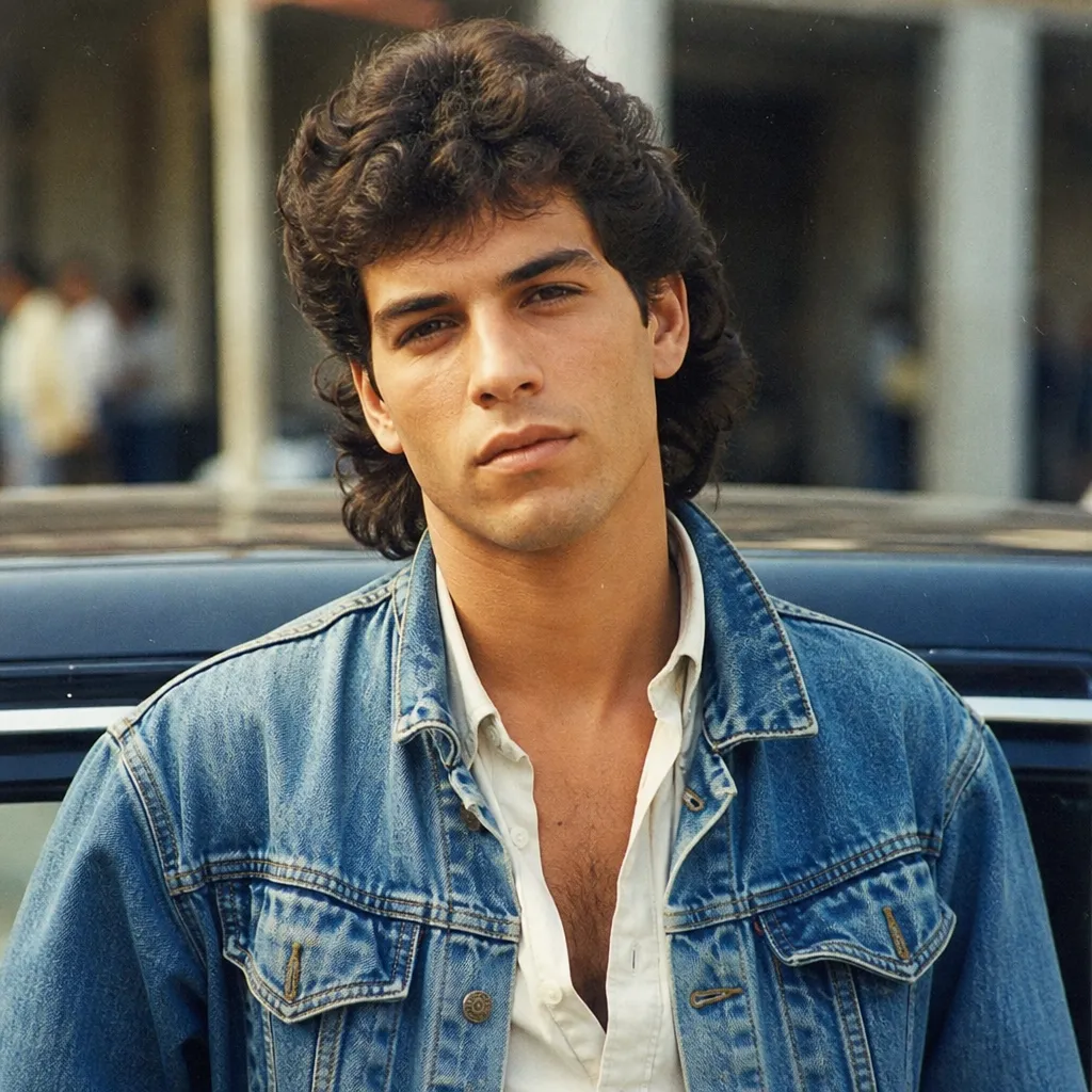 crie uma foto sua estilo anos 80