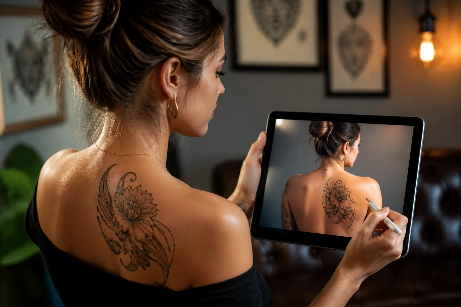 Veja Como Sua Tatuagem Ficaria no Corpo Com IA Antes de Fazer