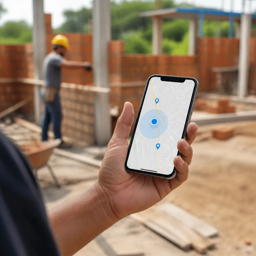 Aplicativo de pedreiros para iPhone com localização em tempo real