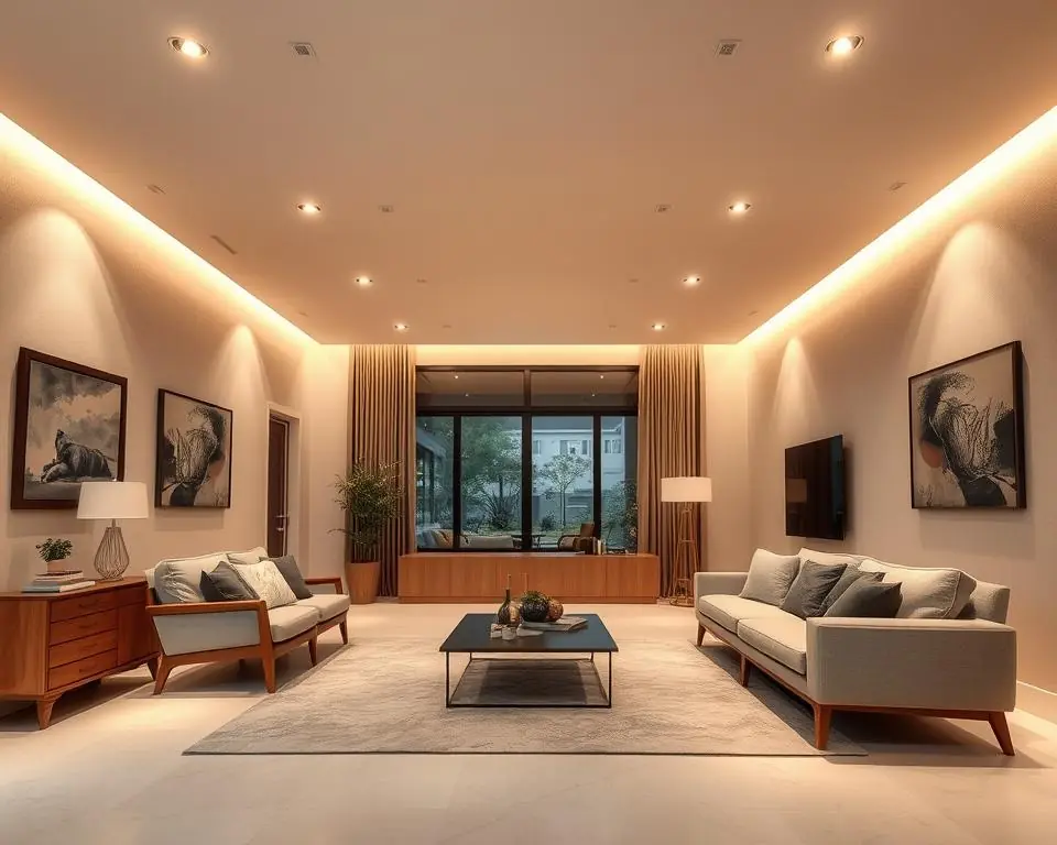 Estilos de decoração com iluminação embutida