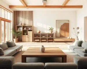 Texturas naturais que definem a estética Japandi