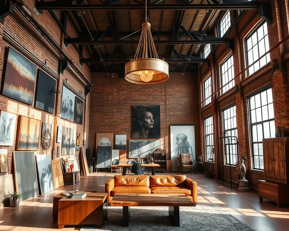 arte na decoração industrial