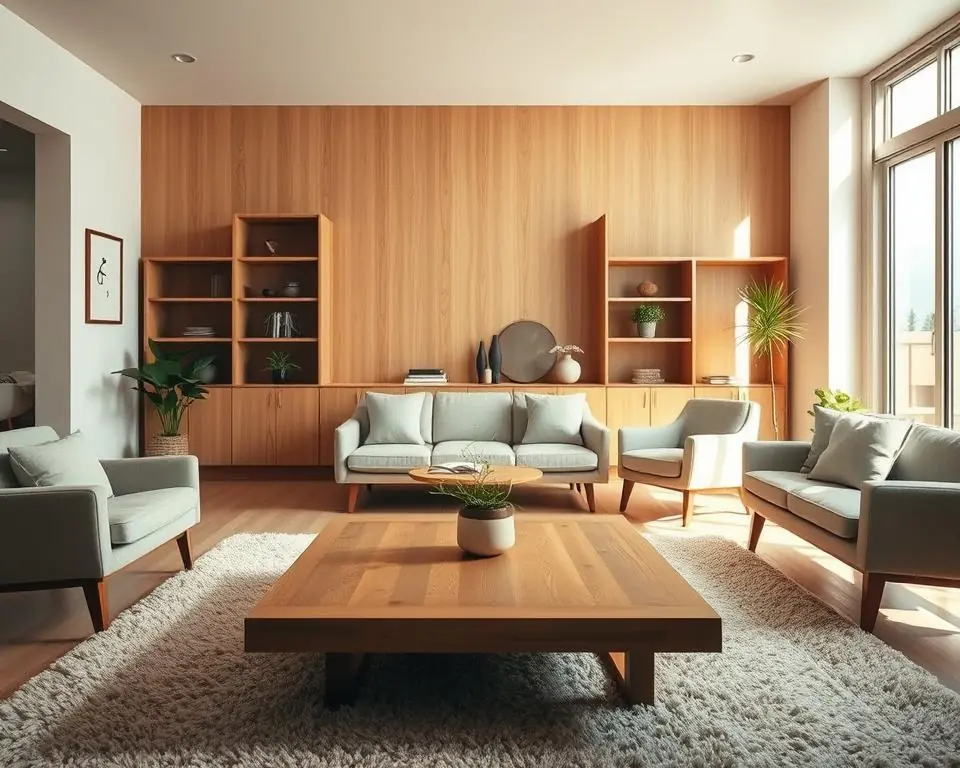 decoração Japandi com madeira clara