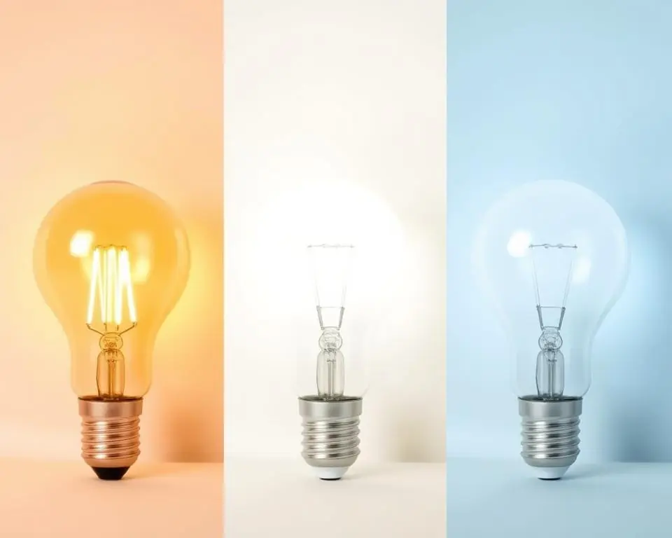 luz quente, neutra e fria